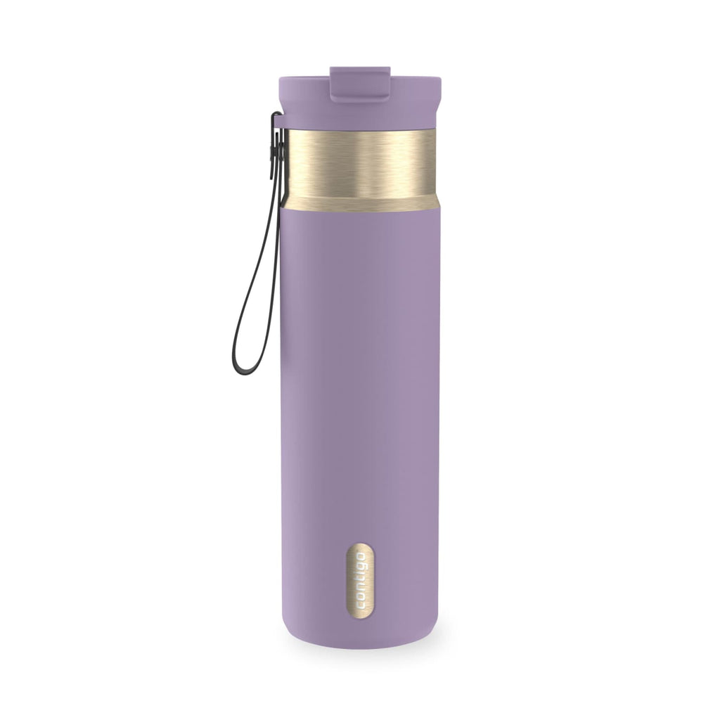 Contigo DualSip 24 oz Leakproof Insulated Water Bottle with Carrying Strap and 2-Way Lid C041V