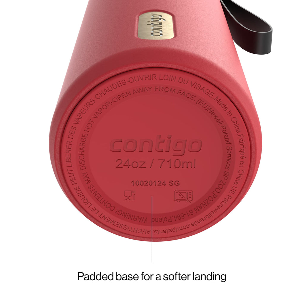 Contigo DualSip 24 oz Leakproof Insulated Water Bottle with Carrying Strap and 2-Way Lid C041V