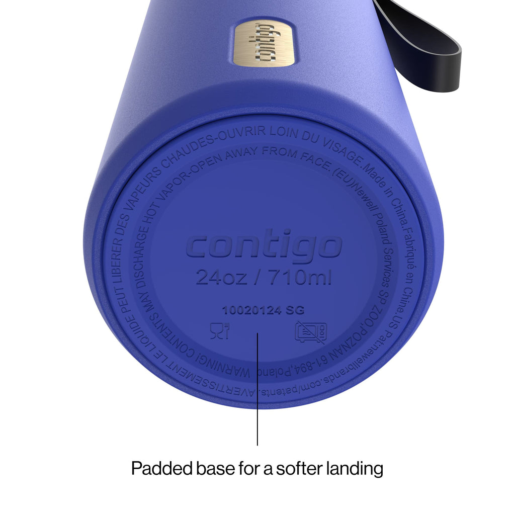 Contigo DualSip 24 oz Leakproof Insulated Water Bottle with Carrying Strap and 2-Way Lid C041V