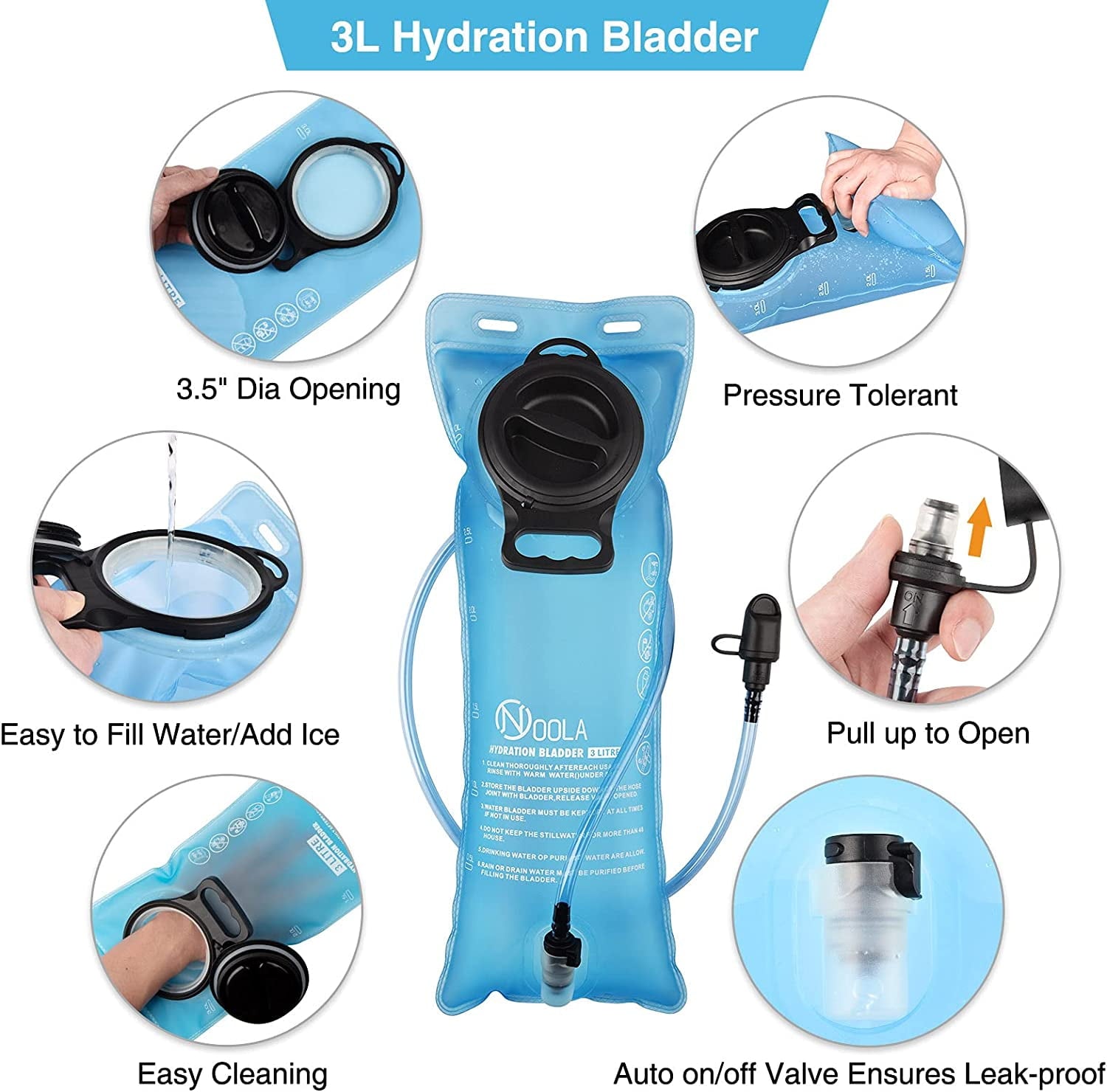 Brightify 17L Hydration Backpack with 3L TPU Water Bladder, Camel Backpack Hydration Pack for Hiking Hunting Climbing Cycling Biking Running, Molle Compatible Water Backpack for Men Women, Black C381K