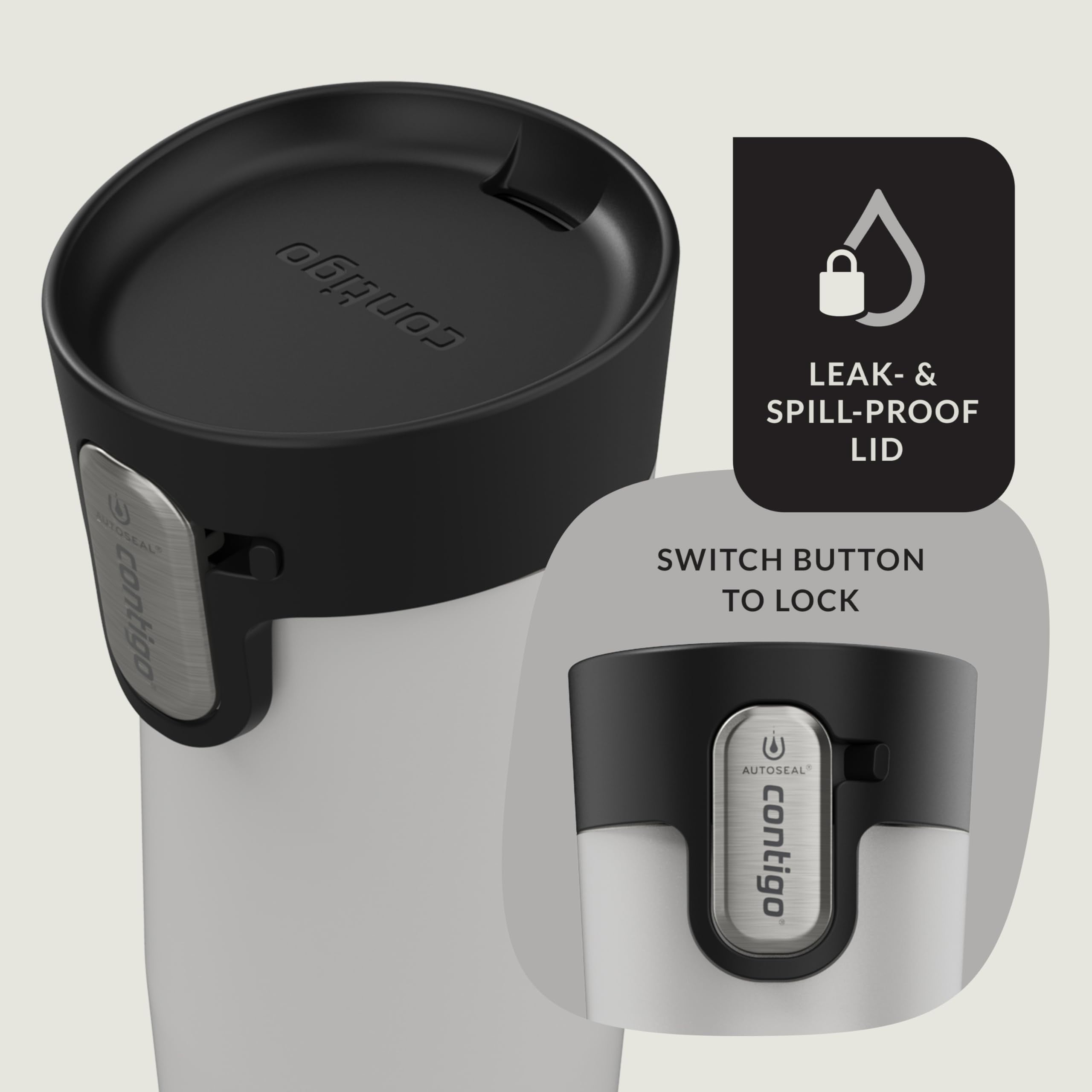 Contigo AUTOSEAL West Loop Vacuum-Insulated Stainless Steel Travel Mug with Easy-Clean Lid, 12oz C055C