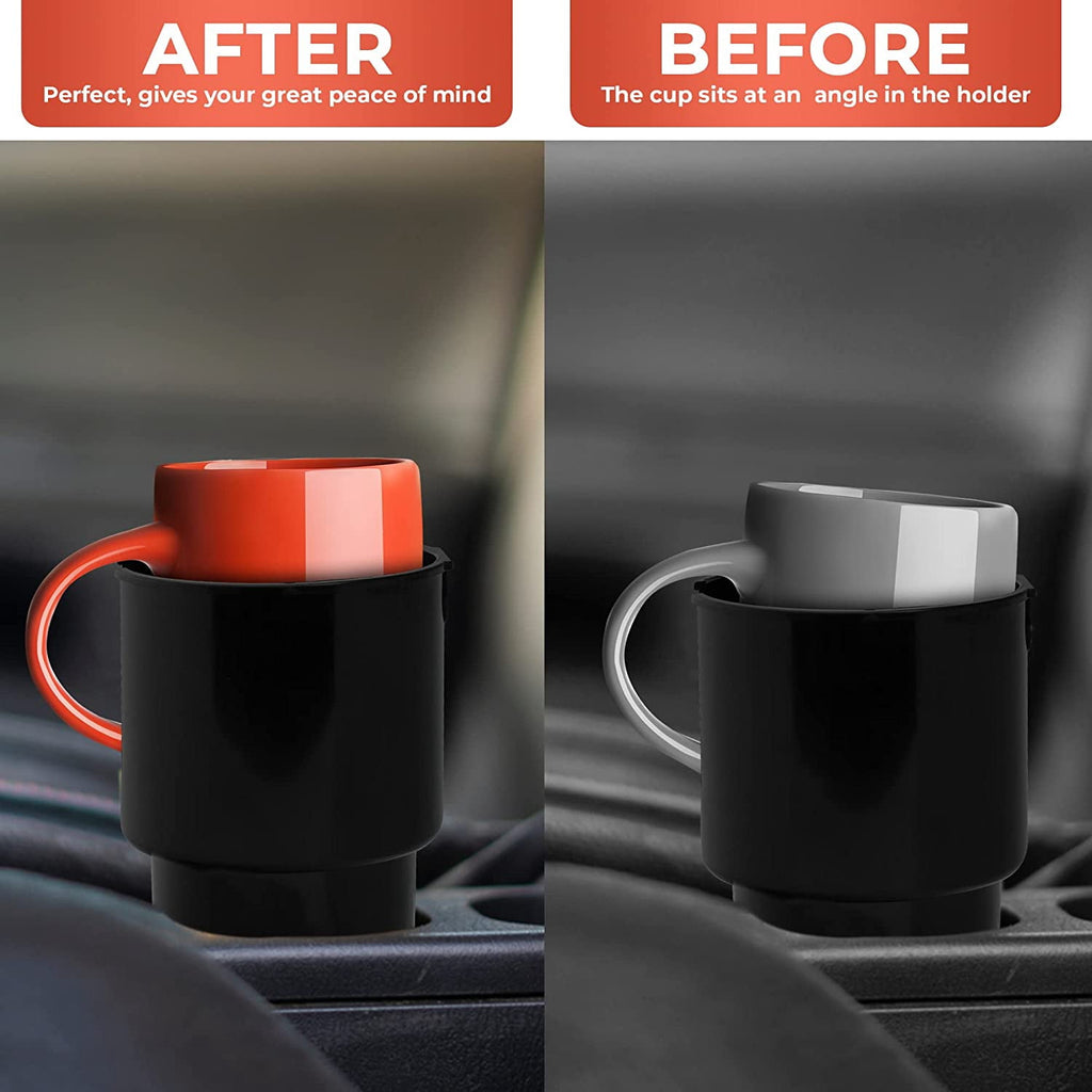 Cup Holder Expander - Fits Hydro Flasks 32/40 oz, Nalgene,  &amp; Large Bottles up to 3.8  Wide - for  up to 3.2  Wide - Black C226Z