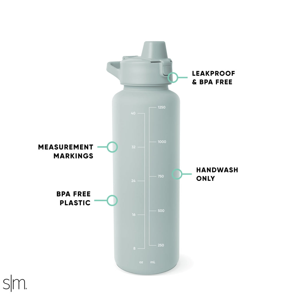 Simple Modern 48 fl oz Reusable Tritan Summit Water Bottle with Silicone Straw Lid|Seaglass Sage C402T