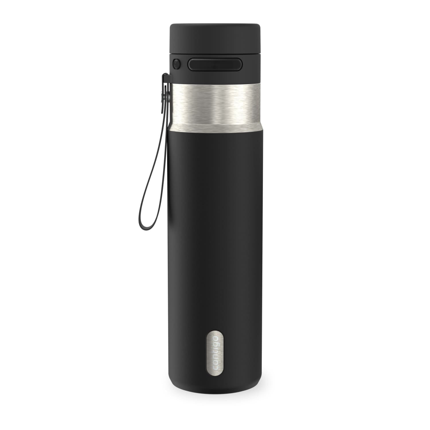 Contigo AutoPop 24 oz Leakproof Insulated Stainless Steel Water Bottle with Carry Strap and Shaker Ball C073D