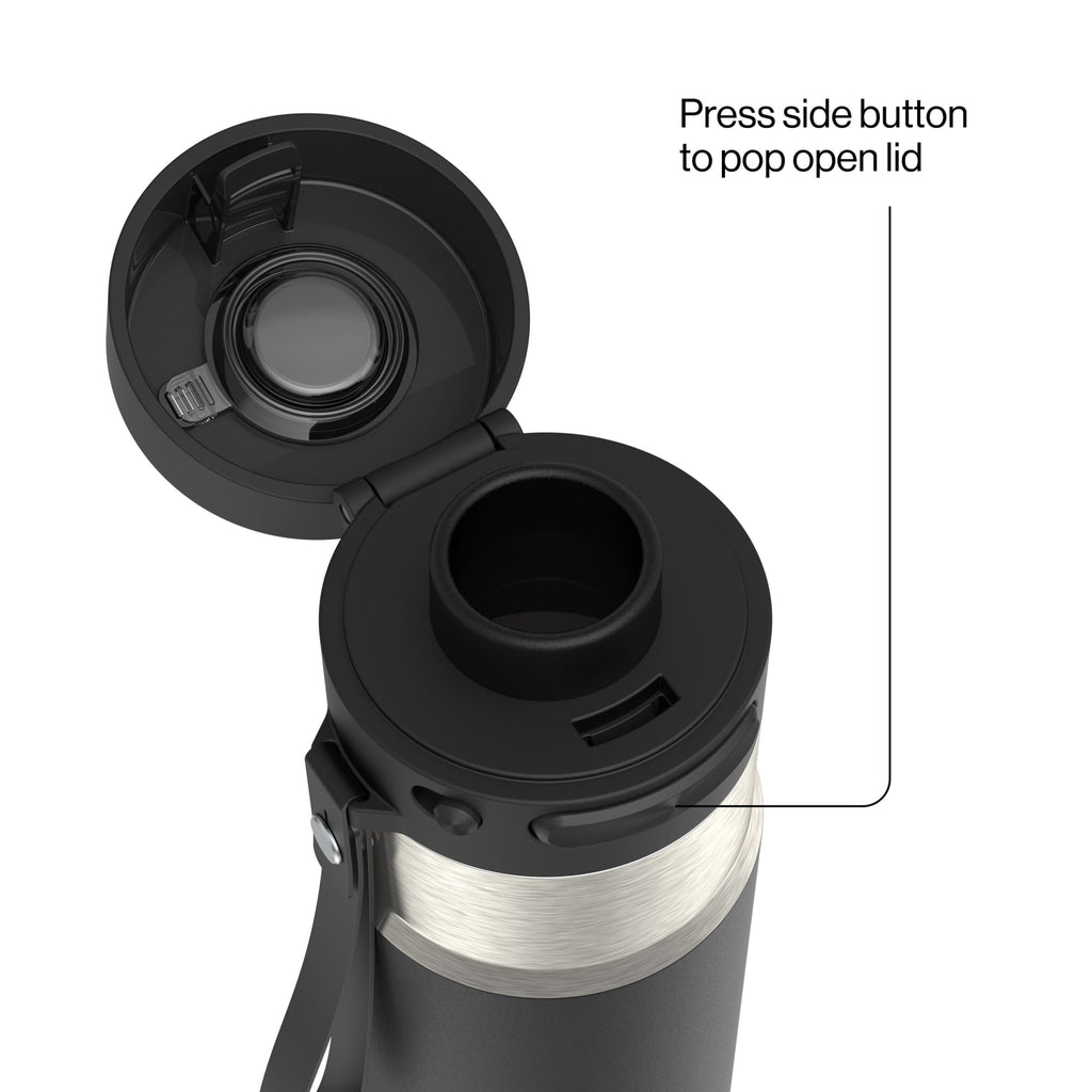 Contigo AutoPop 24 oz Leakproof Insulated Stainless Steel Water Bottle with Carry Strap and Shaker Ball C073D