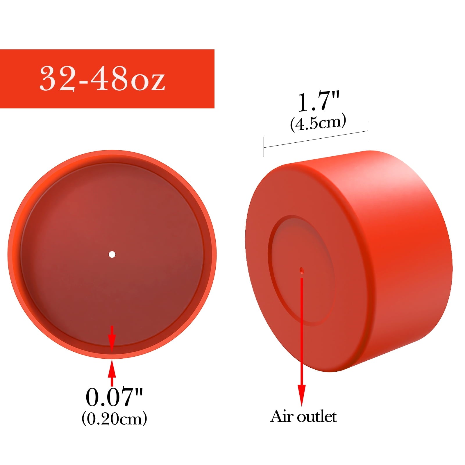 Linkidea 2 Pack Water Bottle Boot Compatible with Nalgene Sustain Wide Mouth 32oz/48oz, Narrow Mouth 32oz, Silicone Anti-Slip Bottle Bottom Bumper Protector (Red) C217V