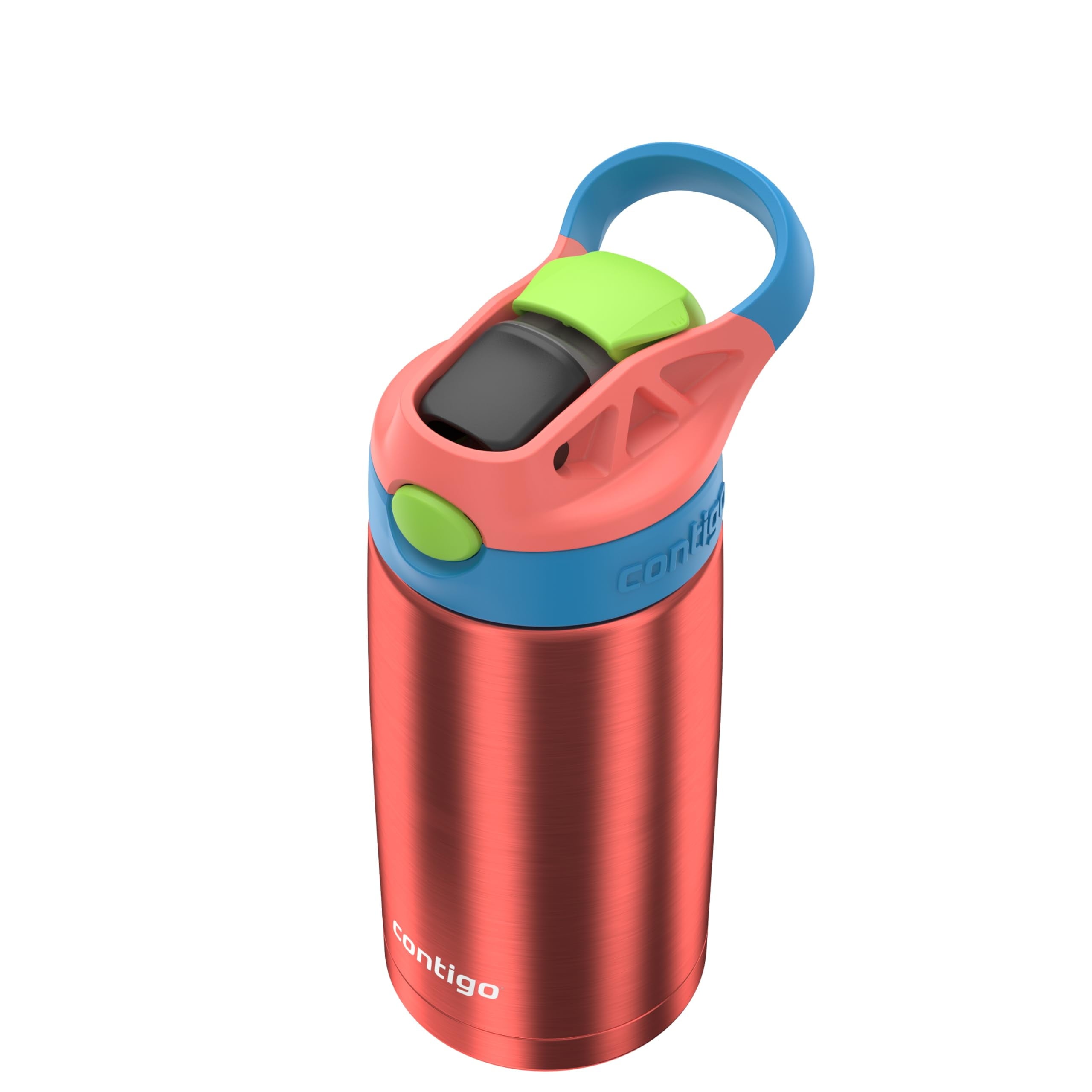 Contigo AUTOSPOUT Water Bottle, 13 oz, Coral Blue/Poppy C083U