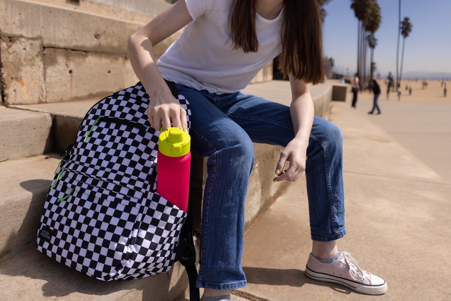 Simple Modern 22 fl oz Reusable Tritan Summit Water Bottle with Silicone Straw Lid|Raspberry Chartreuse C405T