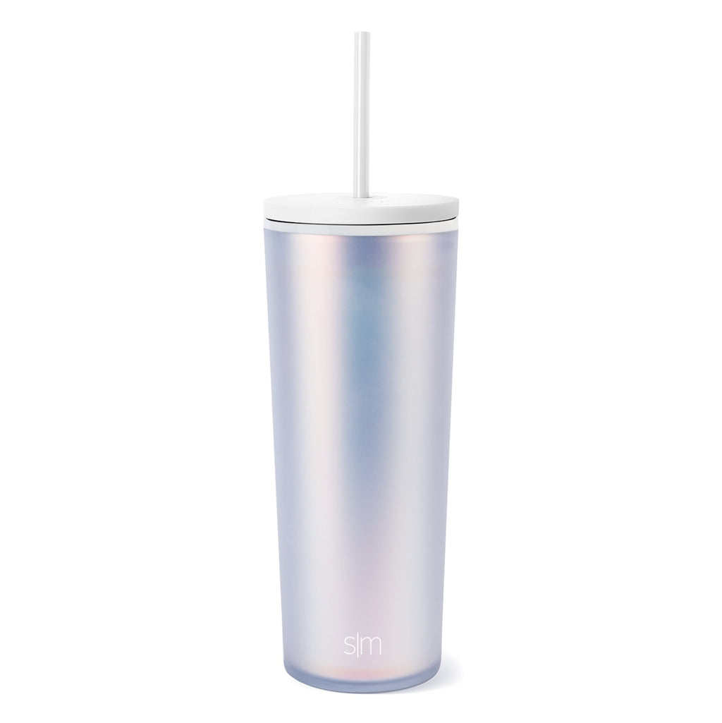 Simple Modern 24 fl oz Double Wall Plastic Classic Tumbler with Straw|Opalescent C393C