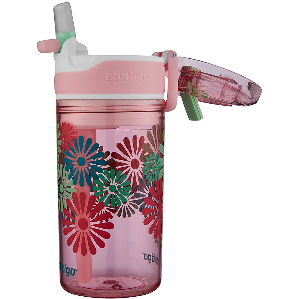 Contigo 13 oz. Kid's Snack Hero Drink Tumbler - Ballet Slipper Pink with Flowers C097B
