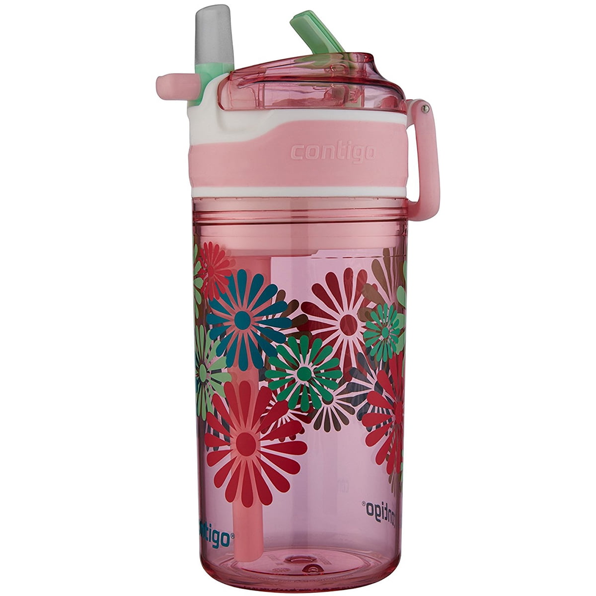 Contigo 13 oz. Kid's Snack Hero Drink Tumbler - Ballet Slipper Pink with Flowers C097B