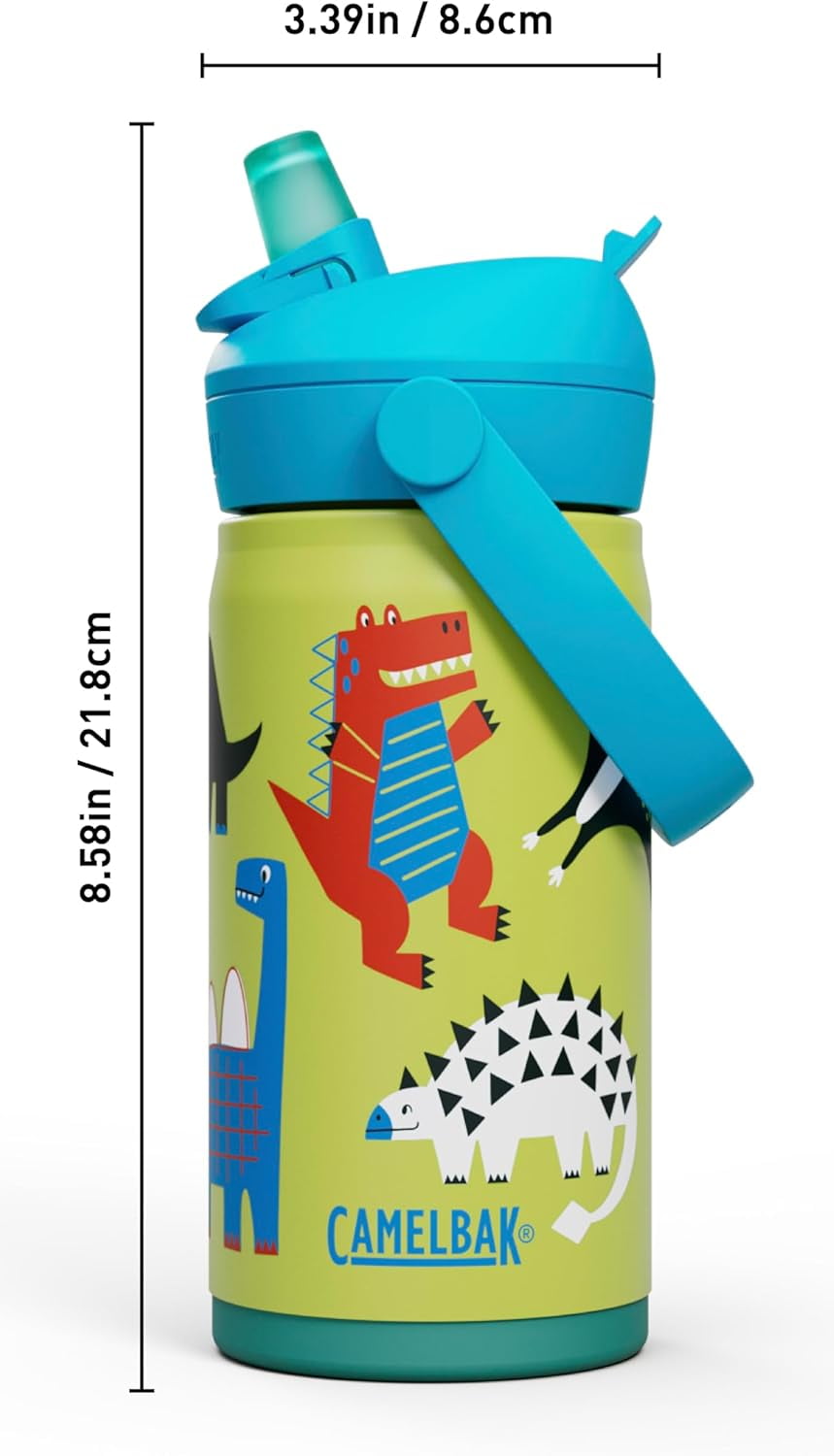 Camelbak Thrive™ Flip Straw Kids Stainless 12oz Water Bottle, Dino Jam C311A