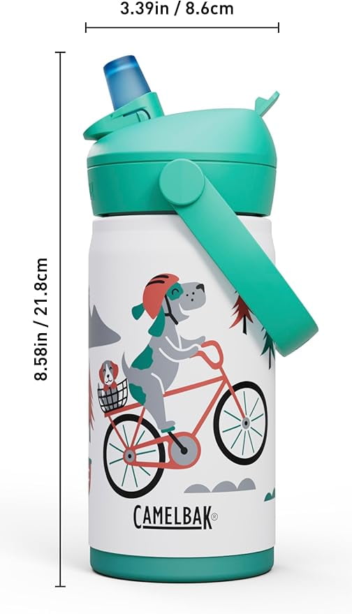 Camelbak Thrive™ Flip Straw Kids Stainless 12oz Water Bottle, Dino Jam C311A