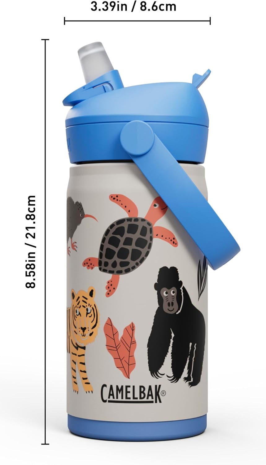 Camelbak Thrive™ Flip Straw Kids Stainless 12oz Water Bottle, Dino Jam C311A