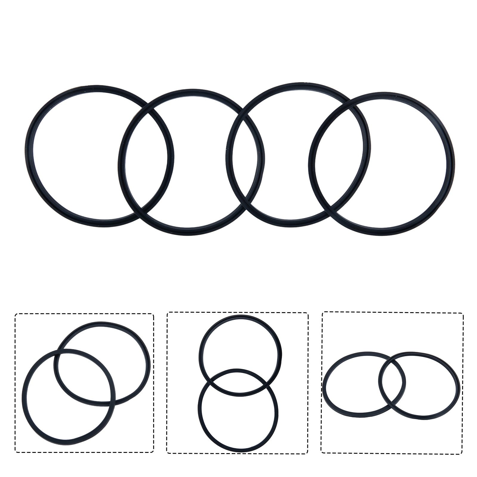 4 Pack Gaskets Compatible for Contigo Snapseal Byron Travel Mug 16oz &amp; 20oz, Replacement Rubber Seal for Contigo Snapseal Lid, Replacement Silicone Part for Contigo Coffee Travel Tumbler C130S