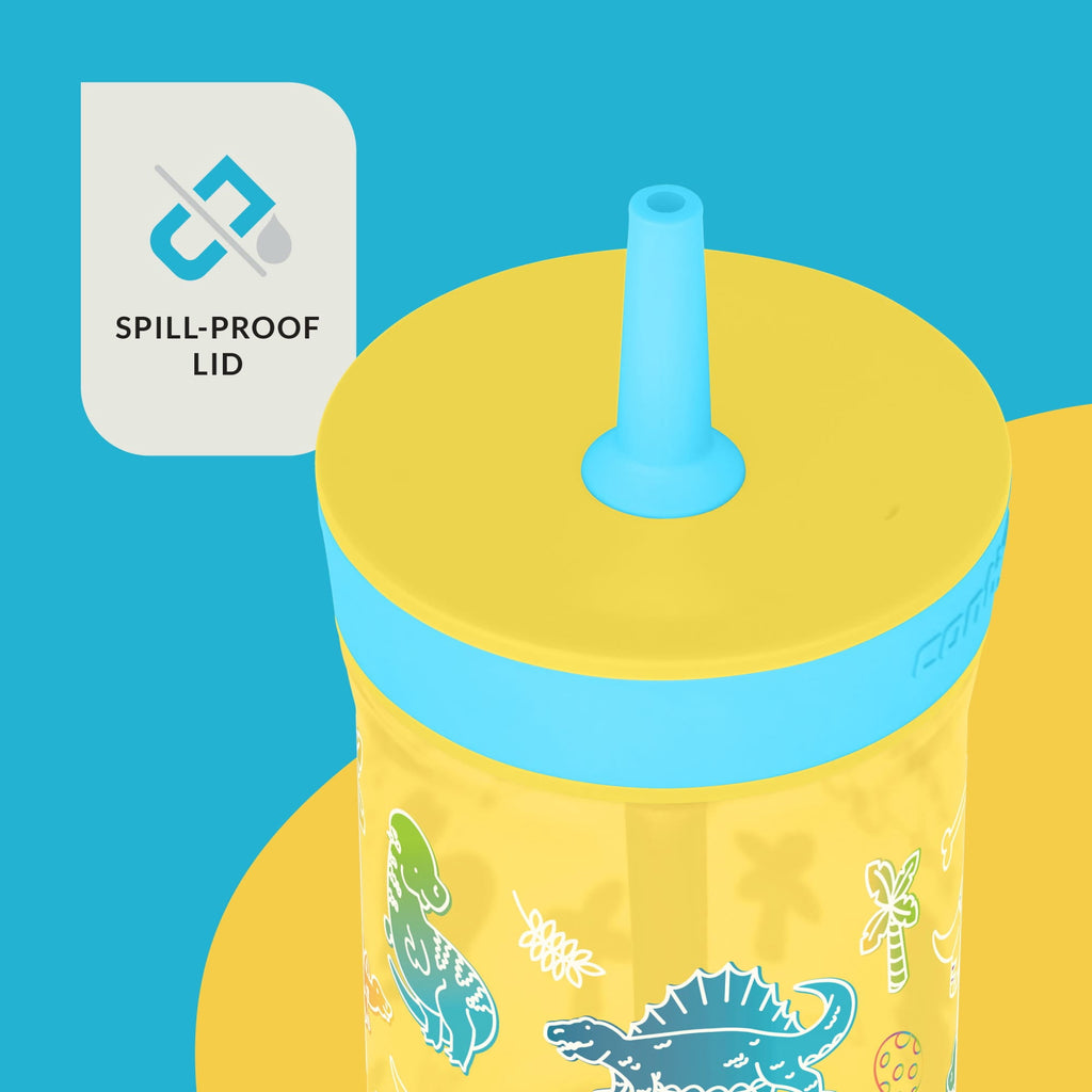 Contigo Kids Leighton Spill-Proof Tumbler with Straw, 14 oz, Yellow C080G