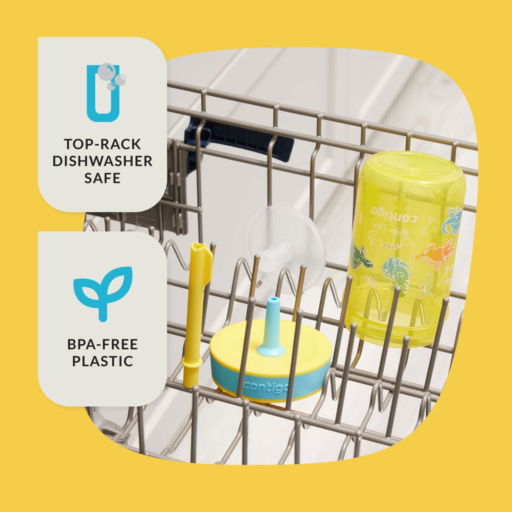 Contigo Kids Leighton Spill-Proof Tumbler with Straw, 14 oz, Yellow C080G