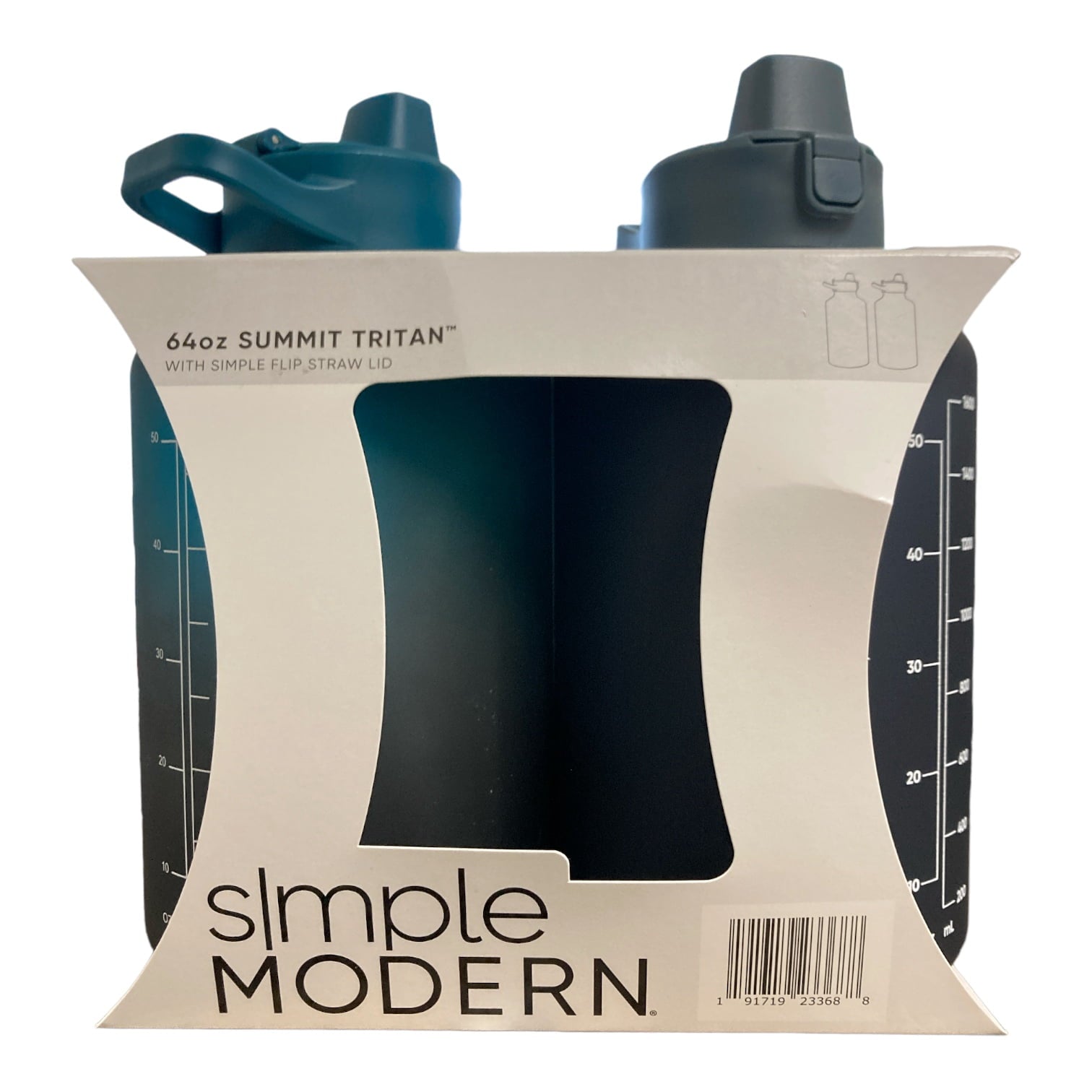 Simple Modern 64-oz Tritan Plastic Summit With Simple Flip Straw Lid 2 Pack (Sweet Taffy and Blush) C421A