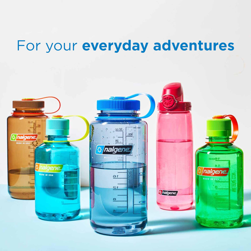 Nalgene Sustain Tritan BPA-Free Water Bottle Made with Material Derived from 50% Plastic Waste (using ISCC certified mass balance), 32 OZ, Narrow Mouth, Cotton C157K