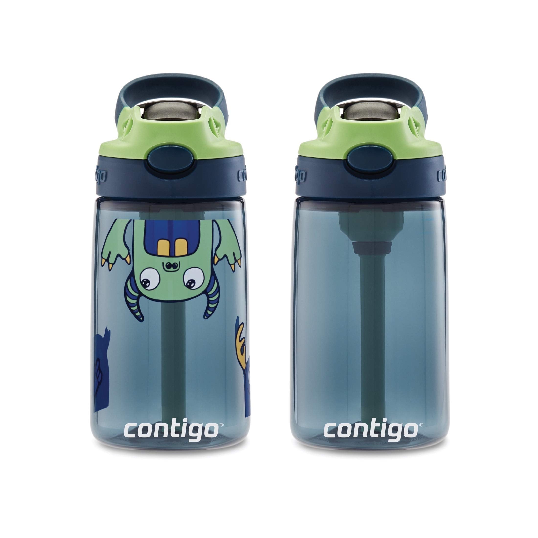 Contigo Kids 2-Pack Straw Water Bottle, 14 oz - Dinos/Sharks C057L
