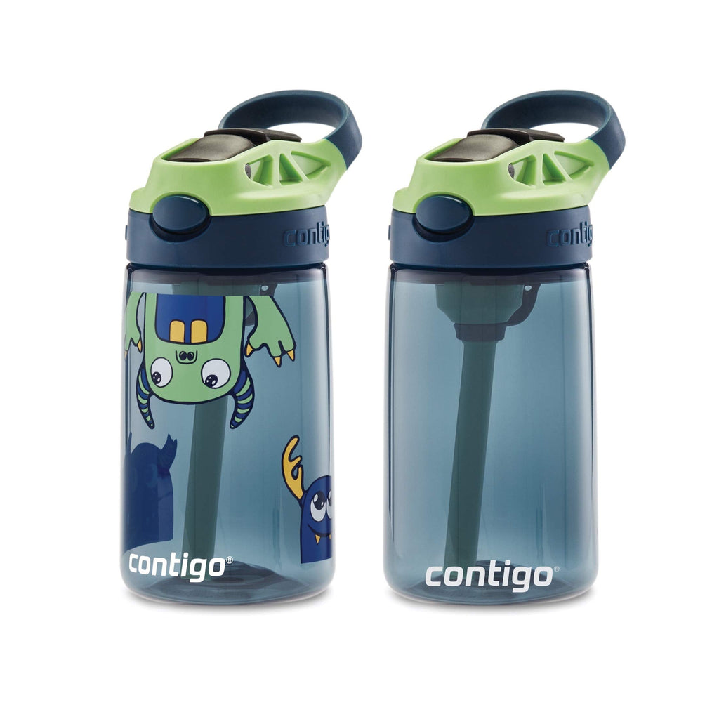 Contigo Kids 2-Pack Straw Water Bottle, 14 oz - Dinos/Sharks C057L