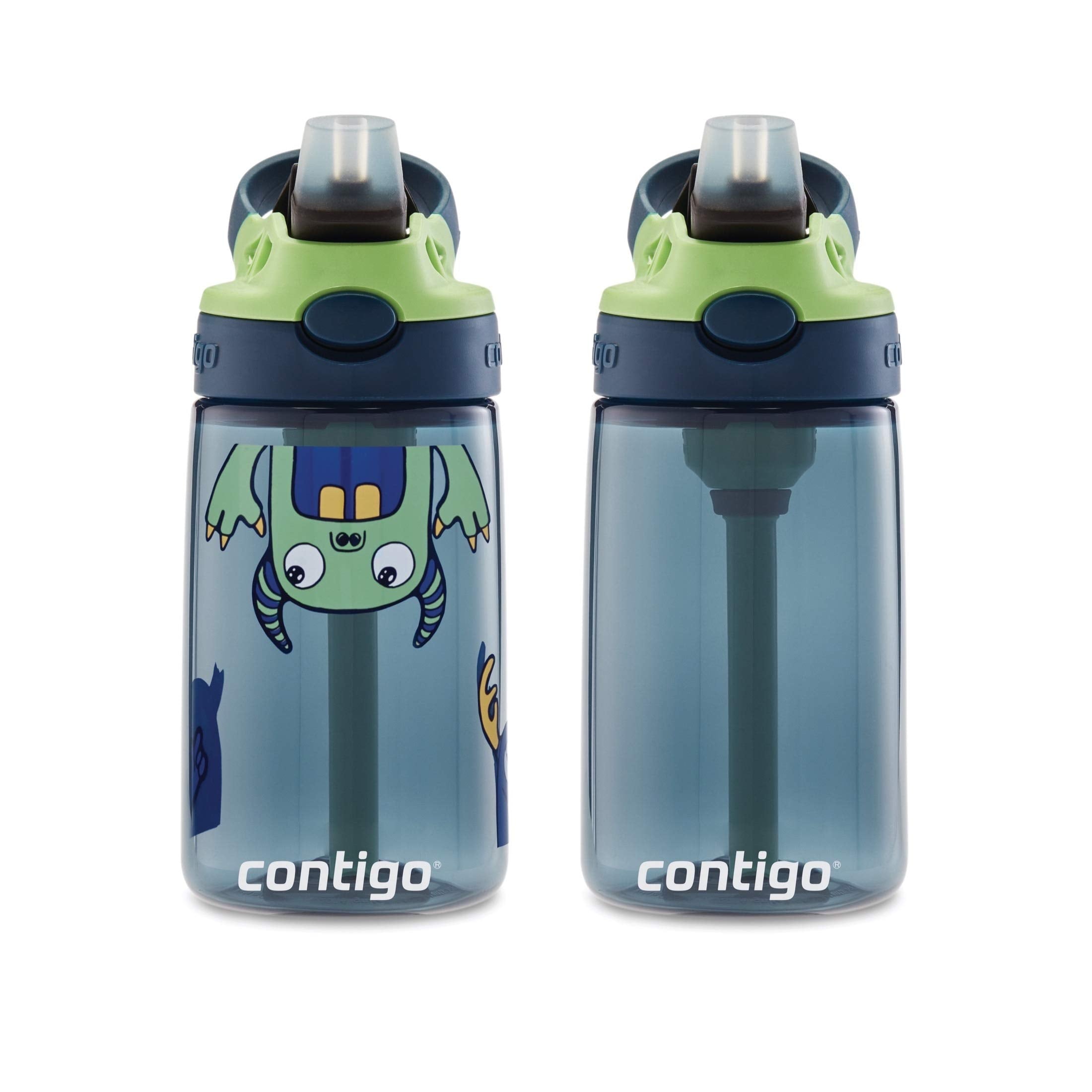 Contigo Kids 2-Pack Straw Water Bottle, 14 oz - Dinos/Sharks C057L