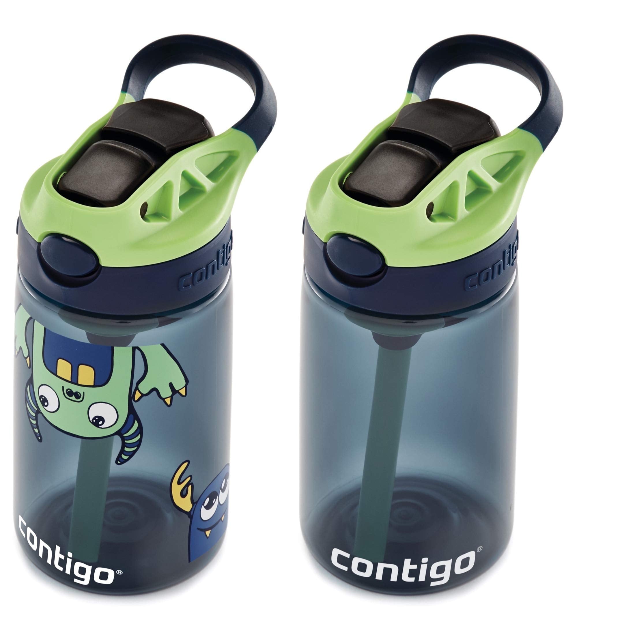 Contigo Kids 2-Pack Straw Water Bottle, 14 oz - Dinos/Sharks C057L