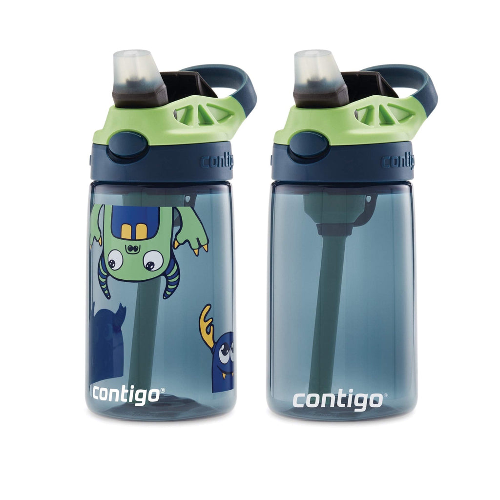 Contigo Kids 2-Pack Straw Water Bottle, 14 oz - Dinos/Sharks C057L
