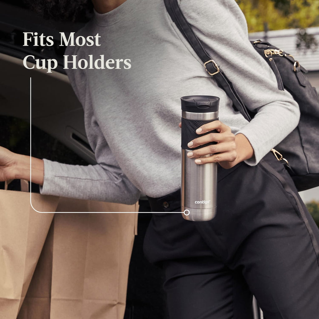 Contigo Byron 2.0 Stainless Steel Travel Mug with SNAPSEAL Lid and Grip in Black, 24 fl oz. C002M