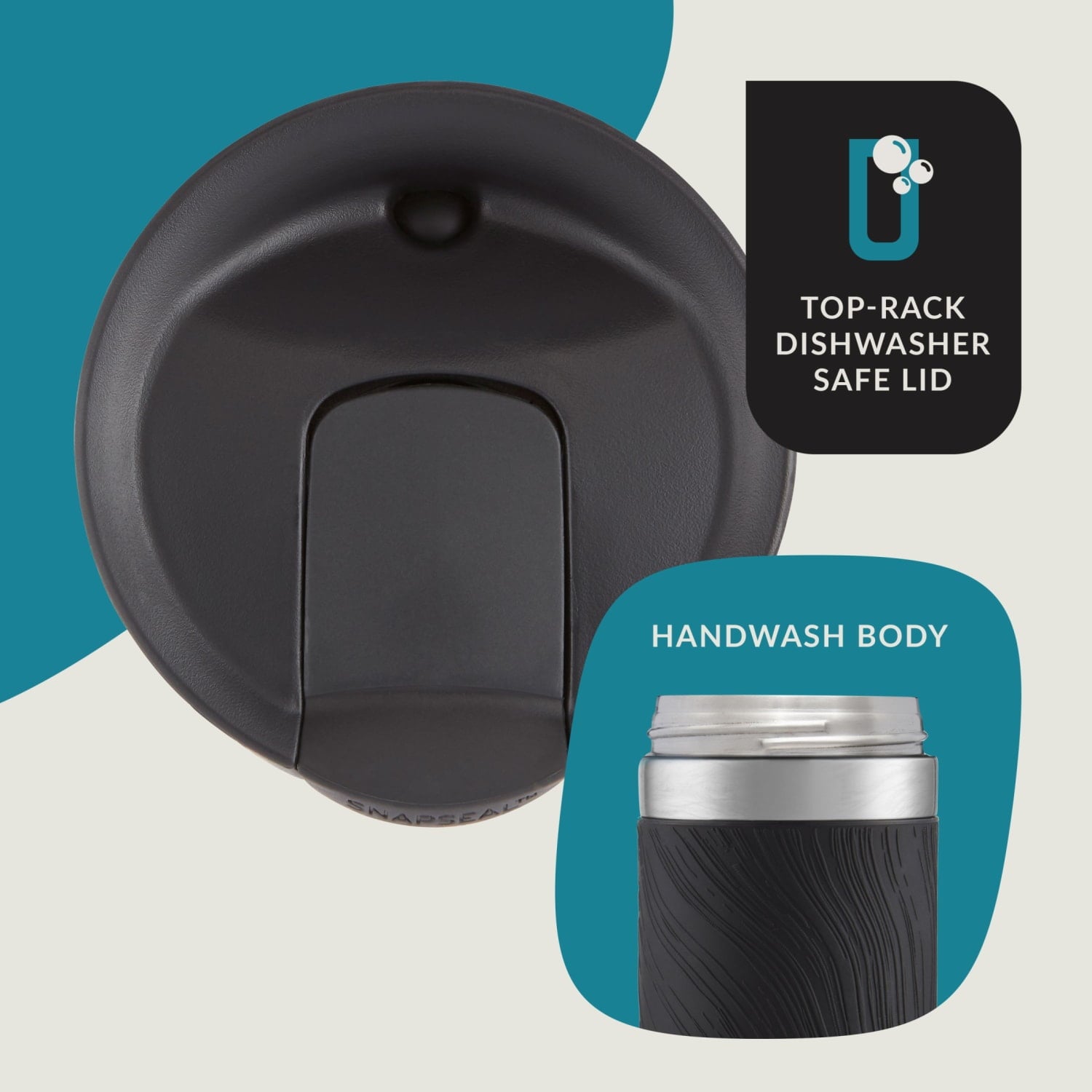 Contigo Byron 2.0 Stainless Steel Travel Mug with SNAPSEAL Lid and Grip in Black, 24 fl oz. C002M