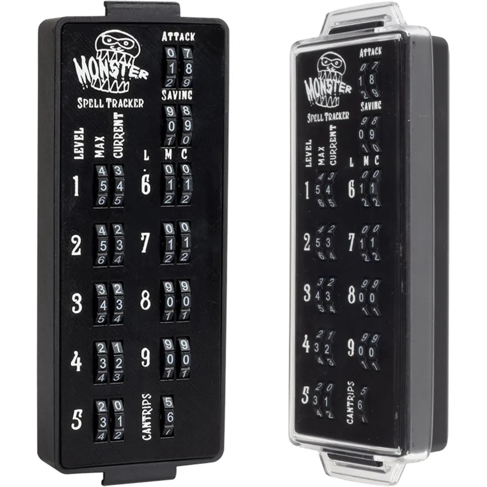 Ultimate RPG Spell Tracker for DND- Easily Keep Track of All Magic Stats, Levels, Modifiers Easily w Adjustable Place-Locking Dials &amp; Protective Cover- Compatible w Dungeons Dragons 5e Tabletop Games C215B