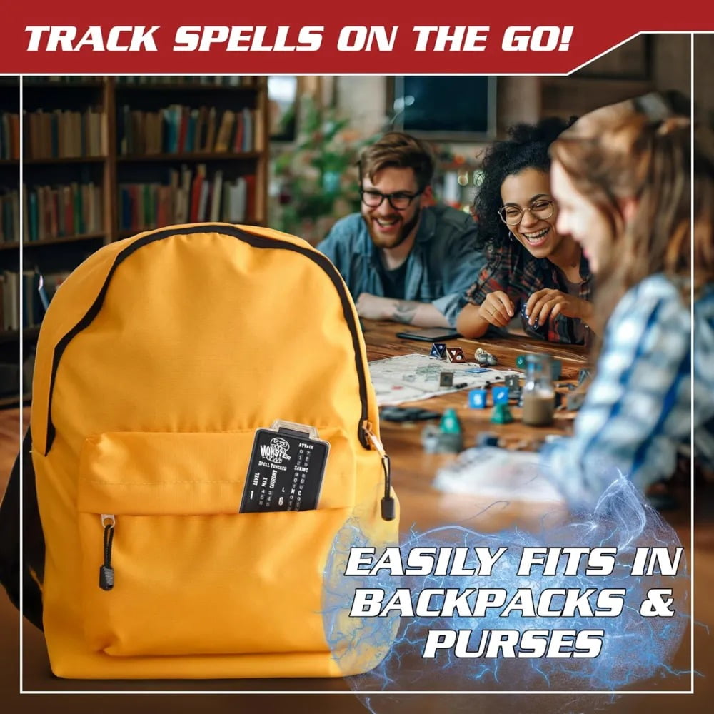 Ultimate RPG Spell Tracker for DND- Easily Keep Track of All Magic Stats, Levels, Modifiers Easily w Adjustable Place-Locking Dials &amp; Protective Cover- Compatible w Dungeons Dragons 5e Tabletop Games C215B