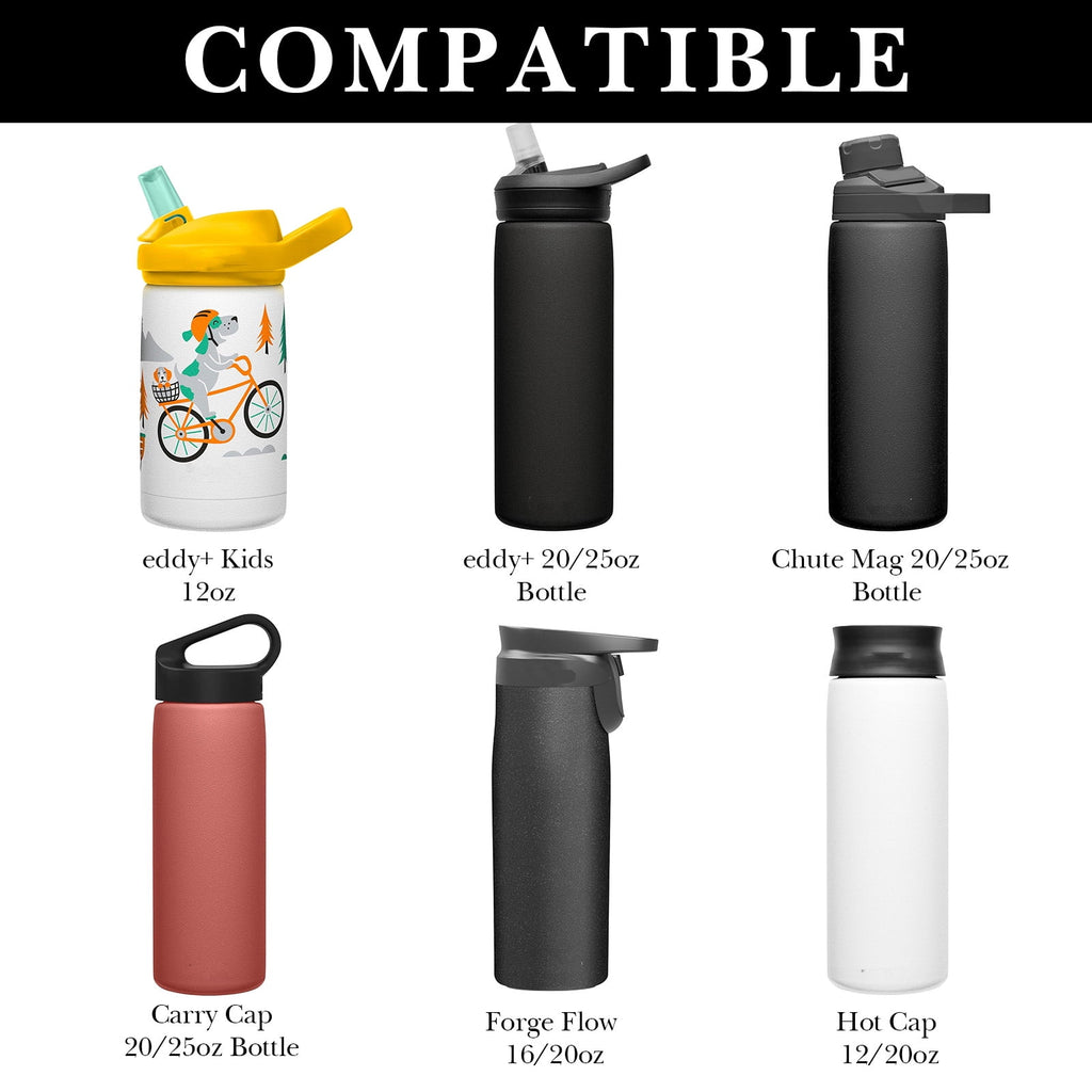 Linkidea 6 Pack Water Bottle Bottom Pad Compatible with CamelBak eddy+ Steel Bottle 20/25oz, Chute Mag Bottle, Silicone Anti-Slip Waterbottle Base Silencer Rubber Protector C391S