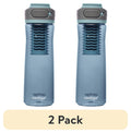 (2 pack) Contigo Clybourn Plastic FreeFlow Filter Water Bottle with AUTOSEAL Lid 24 oz., Dark Ice, with Replacable Filter C062U