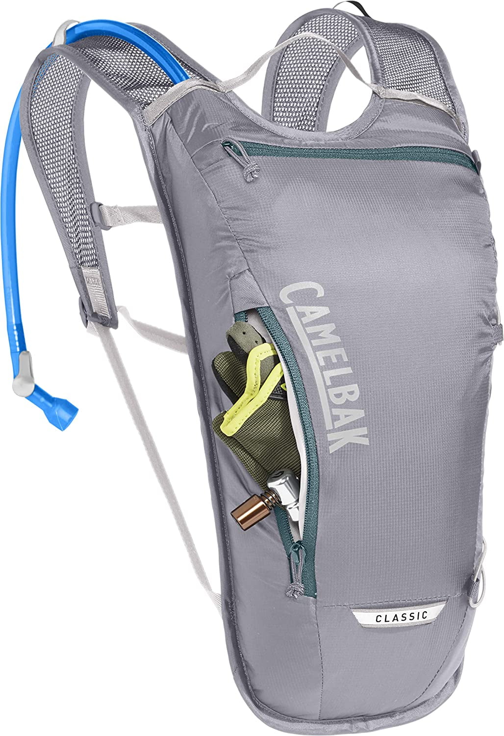 CamelBak Classic Light Bike Hydration Pack 70oz, Gunmetal/Hydro C259U