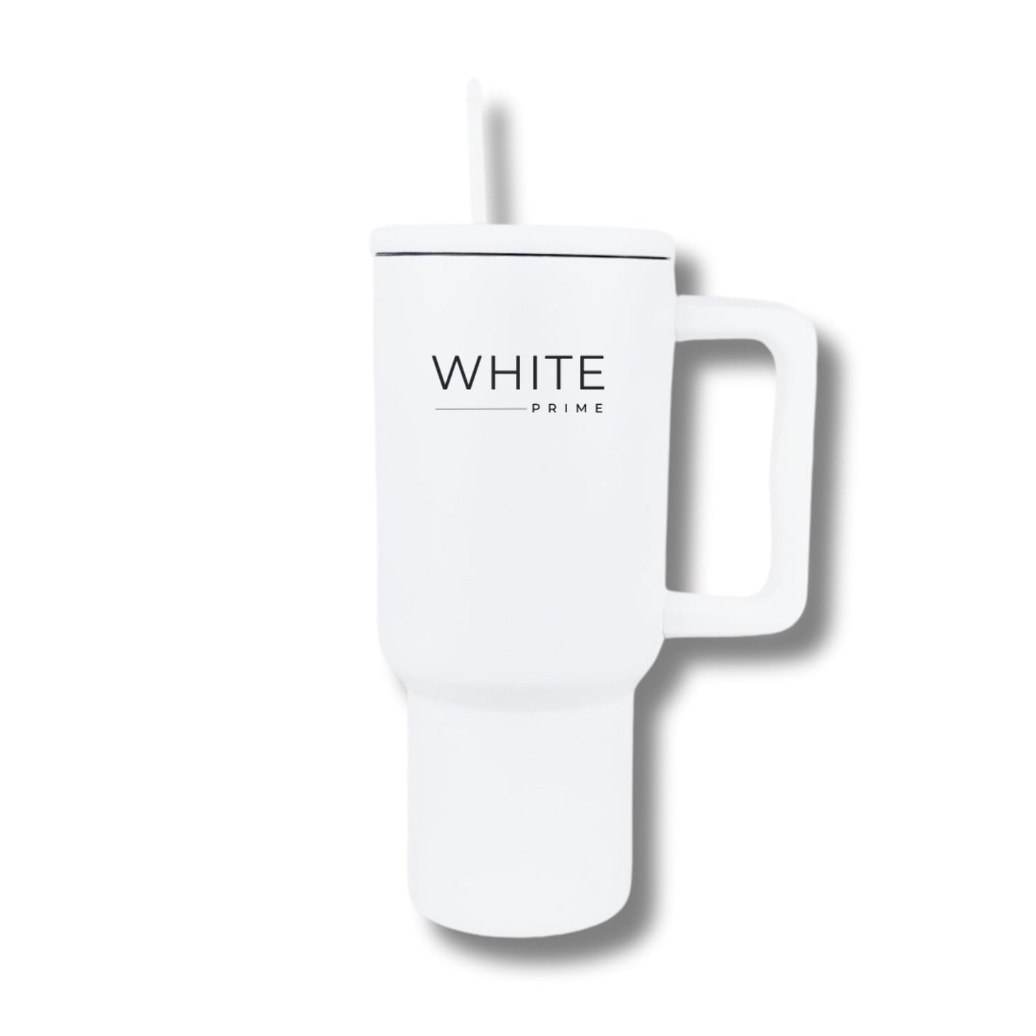 Tumbler 30 oz – Stainless Steel Cup with Handle and Lid | White Prime C420V