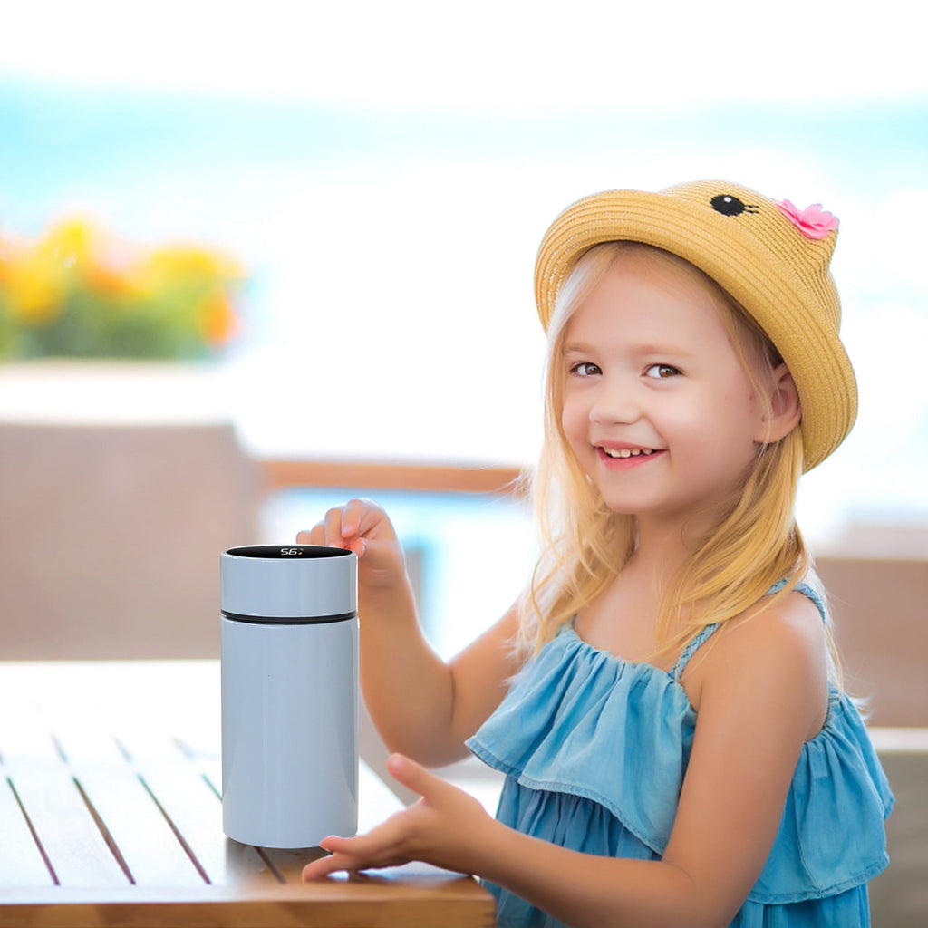 Stainless Steel Insulation Cup Cute Mini Portable Children Student Water Bottle Coffee Travel Mug LED Temperature Display Double Walled Vacuum Long Lasting Insulation C054T