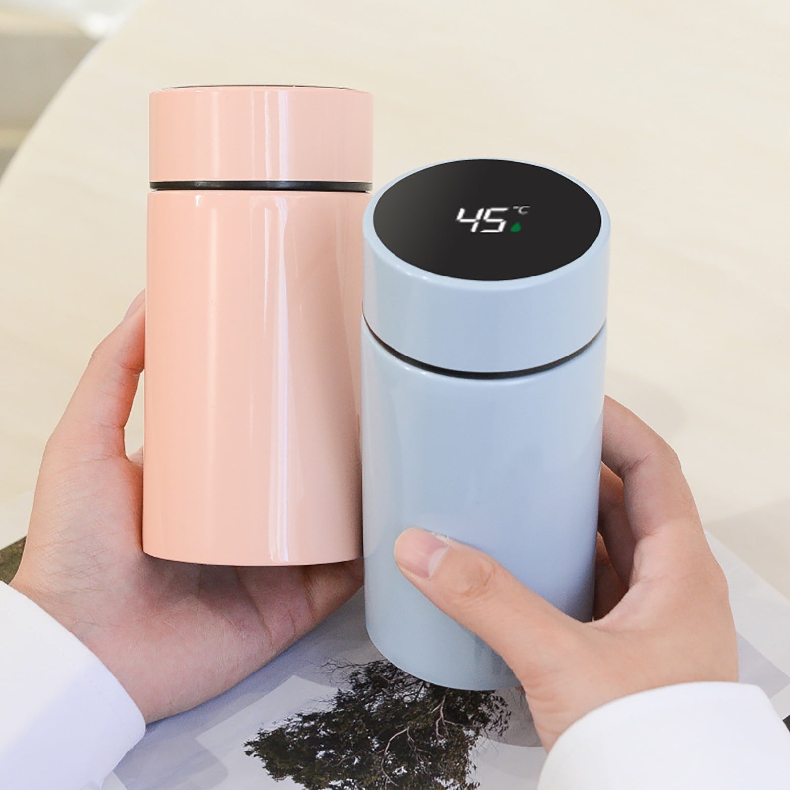 Stainless Steel Insulation Cup Cute Mini Portable Children Student Water Bottle Coffee Travel Mug LED Temperature Display Double Walled Vacuum Long Lasting Insulation C054T