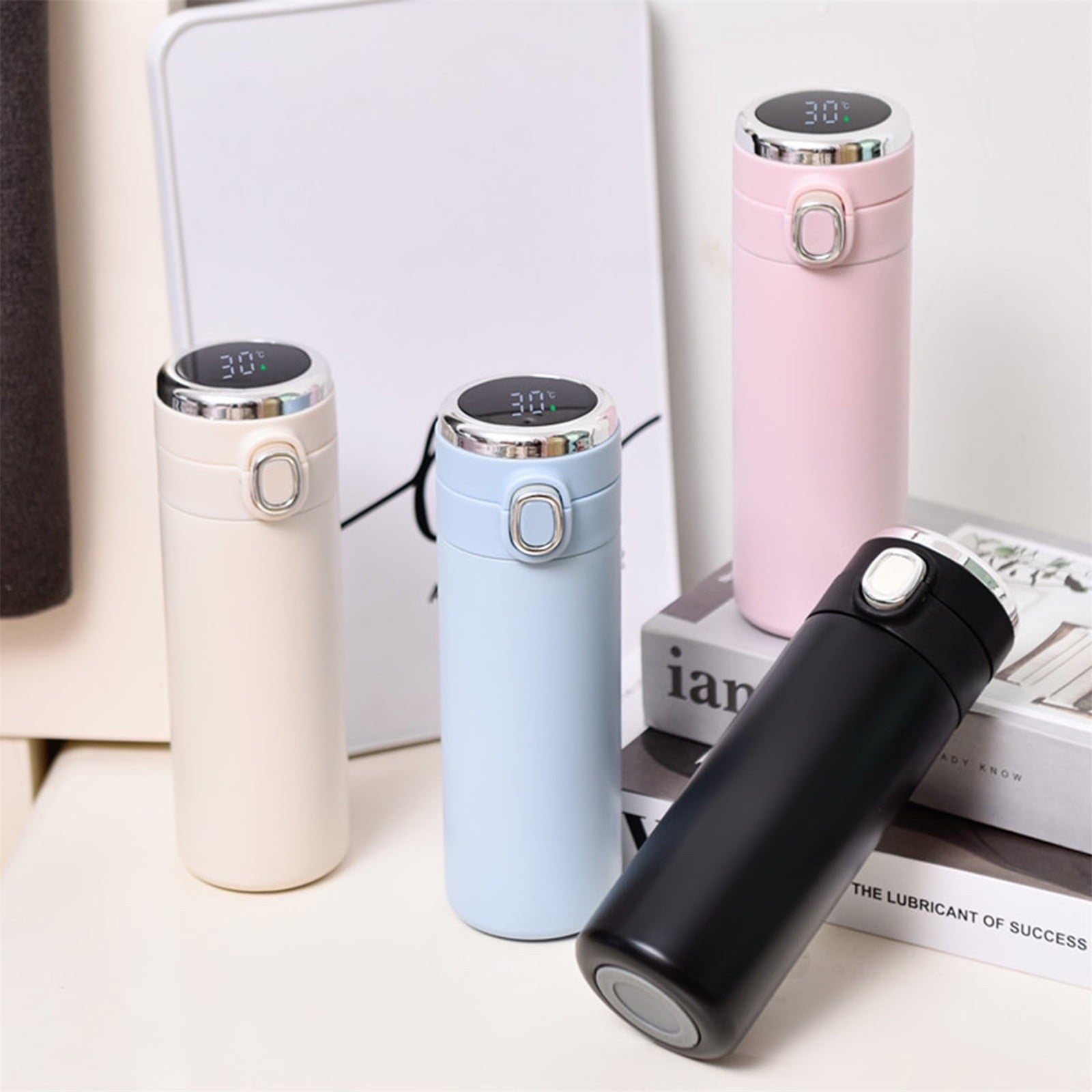 Stainless Steel Insulation Cup Cute Mini Portable Children Student Water Bottle Coffee Travel Mug LED Temperature Display Double Walled Vacuum Long Lasting Insulation C054T