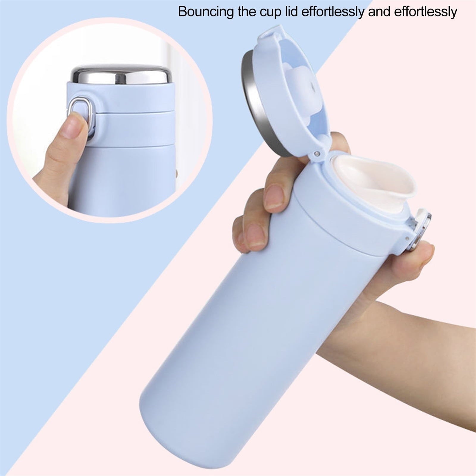 Stainless Steel Insulation Cup Cute Mini Portable Children Student Water Bottle Coffee Travel Mug LED Temperature Display Double Walled Vacuum Long Lasting Insulation C054T