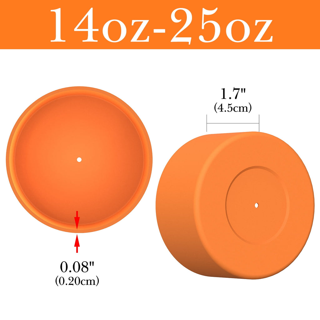 Linkidea 2 Pack Water Bottle Boot Compatible with CamelBak Eddy+20oz/25oz, Chute Mag 20oz/25oz, Carry Cap, Silicone Anti-Slip Bottle Bottom Bumper Protector (Orange) C387K