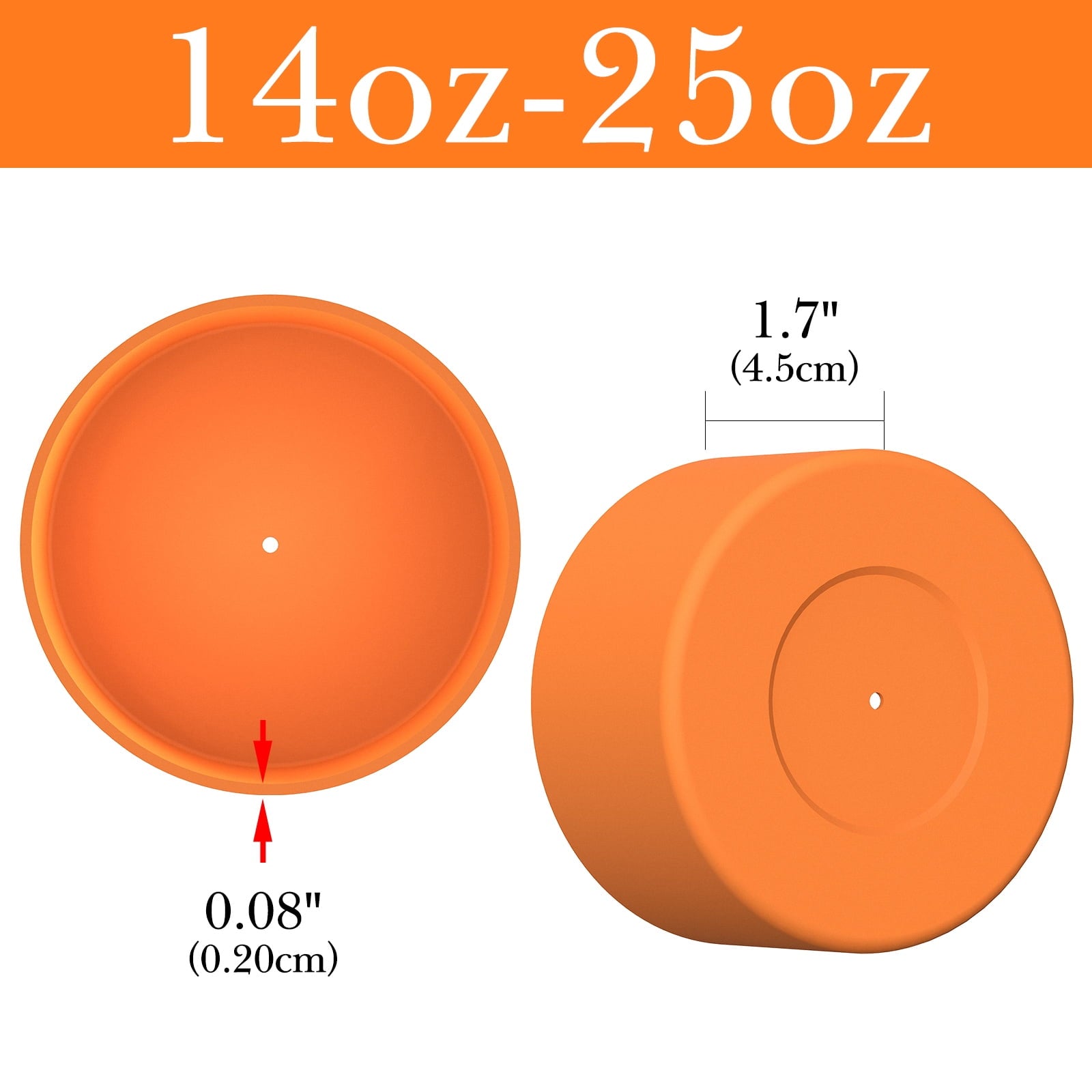 Linkidea 2 Pack Water Bottle Boot Compatible with CamelBak Eddy+20oz/25oz, Chute Mag 20oz/25oz, Carry Cap, Silicone Anti-Slip Bottle Bottom Bumper Protector (Orange) C387K