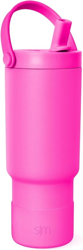 Simple Modern 24 fl oz Insulated Stainless Steel Trek Pivot Tumbler with Straw Lid and Top Handle|Seaside Blue C397W