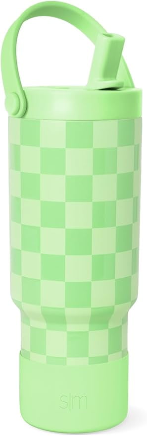 Simple Modern 24 fl oz Insulated Stainless Steel Trek Pivot Tumbler with Straw Lid and Top Handle|Seaside Blue C397W