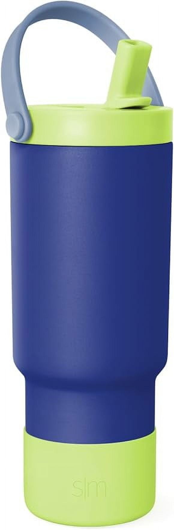 Simple Modern 24 fl oz Insulated Stainless Steel Trek Pivot Tumbler with Straw Lid and Top Handle|Seaside Blue C397W