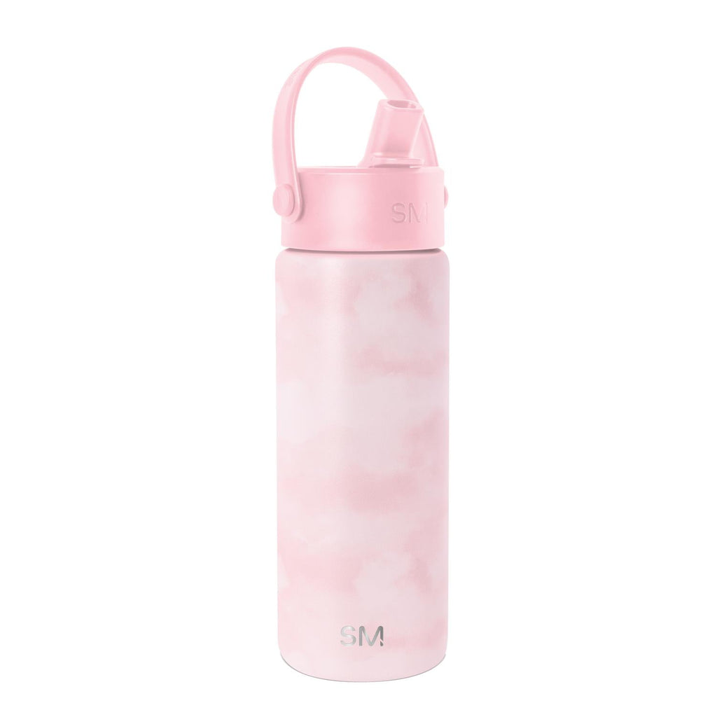 Simple Modern 18 fl oz Insulated Stainless Steel Summit Wide Mouth Water Bottle with Handle and Straw Lid|Black and White Checkmate C398F