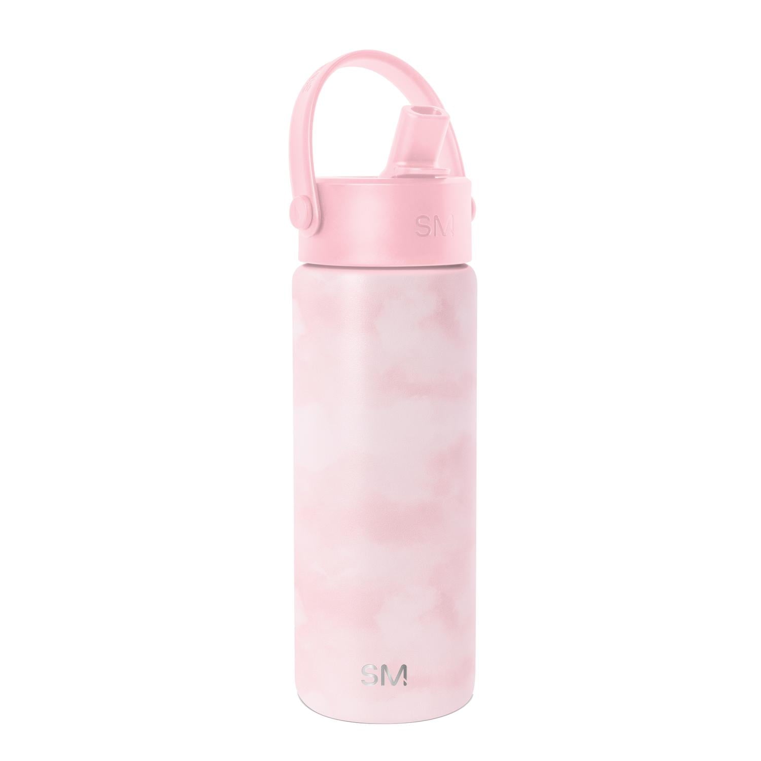 Simple Modern 18 fl oz Insulated Stainless Steel Summit Wide Mouth Water Bottle with Handle and Straw Lid|Black and White Checkmate C398F