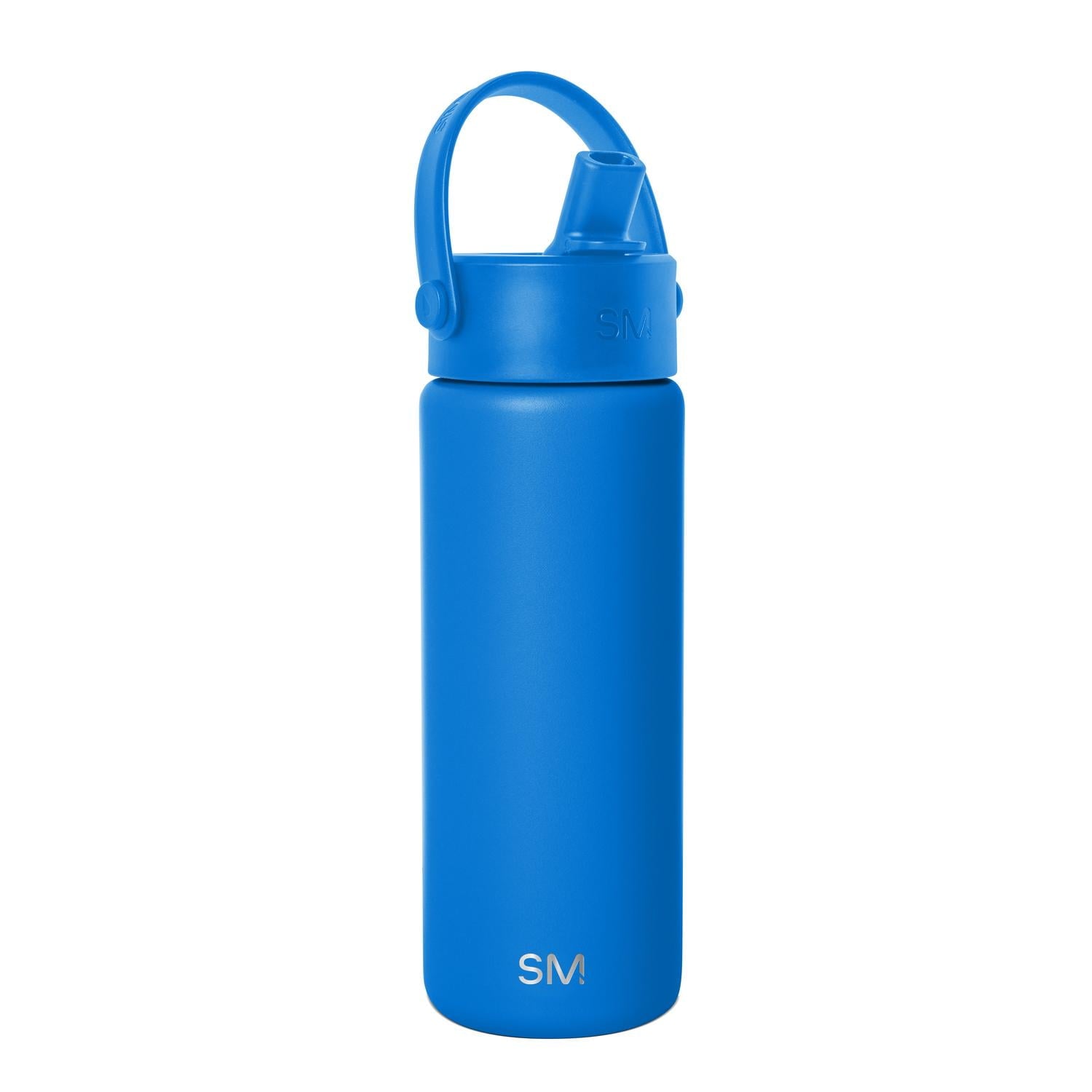 Simple Modern 18 fl oz Insulated Stainless Steel Summit Wide Mouth Water Bottle with Handle and Straw Lid|Black and White Checkmate C398F