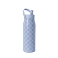 Simple Modern 34 fl oz Insulated Stainless Steel Mesa Wide Mouth Water Bottle with Handle and Push Button Straw Lid | Mystifying Blue Checkmate C410K