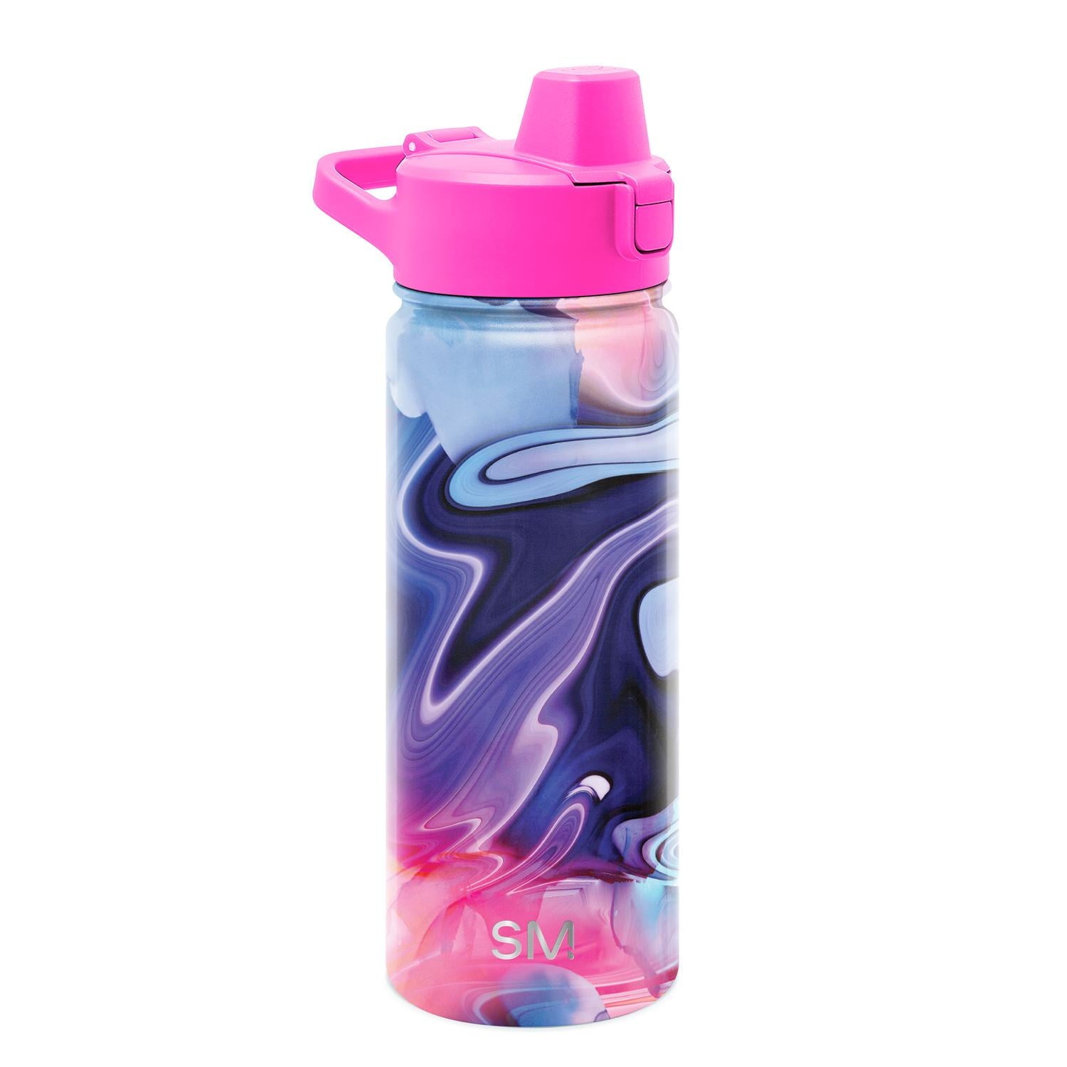 Simple Modern 18 fl oz Insulated Stainless Steel Summit Water Bottle with Covered Silicone Straw Lid | Dreamcicle C401N